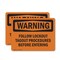 Signmission Follow Lockout Tagout Procedures, 10 in W x Rectangle, Plastic OS-2PACK-WS-P-710-L-12621 - alternate 1